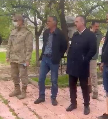 Kaymakamımız Sayın Ahmet SOLMAZ ve beraberindeki Heyet Taşkın Nedeniyle Zarar Tespit ile İlgili İncelemelerde Bulundu.